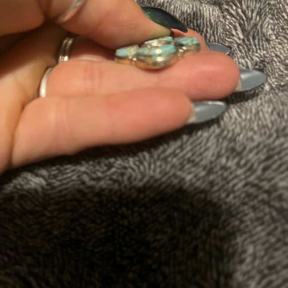 Hand made native jewelry pendant turquoise - Picture 4 of 4